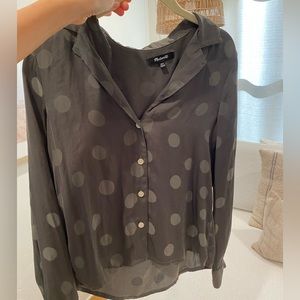 Madewell satin button down top